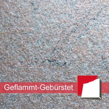 Naturstein Oberfläche Geflammt-Gebürstet